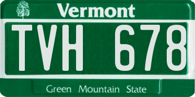 VT license plate TVH678
