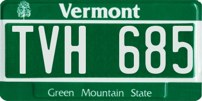 VT license plate TVH685