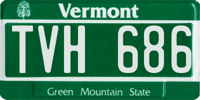 VT license plate TVH686