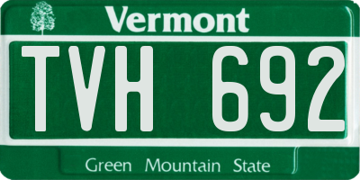 VT license plate TVH692