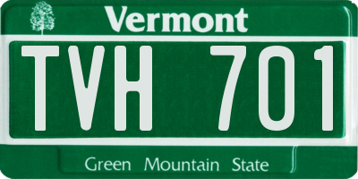 VT license plate TVH701