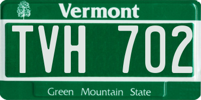 VT license plate TVH702