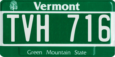 VT license plate TVH716