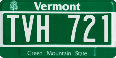 VT license plate TVH721