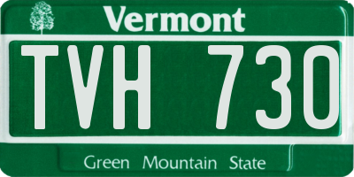 VT license plate TVH730