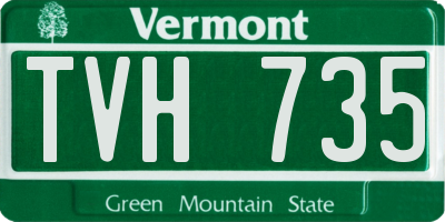 VT license plate TVH735