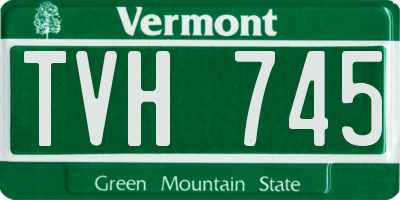 VT license plate TVH745