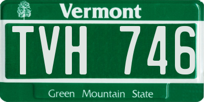 VT license plate TVH746