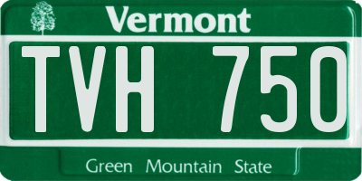 VT license plate TVH750