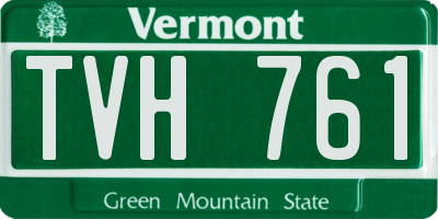 VT license plate TVH761
