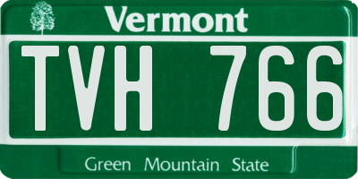 VT license plate TVH766