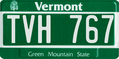 VT license plate TVH767