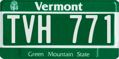 VT license plate TVH771