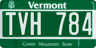 VT license plate TVH784