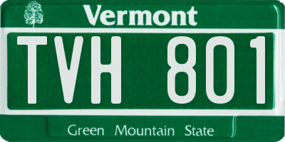 VT license plate TVH801