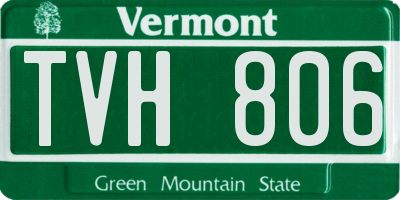 VT license plate TVH806