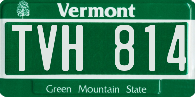 VT license plate TVH814
