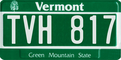 VT license plate TVH817