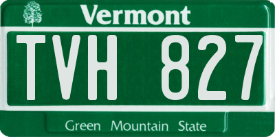 VT license plate TVH827