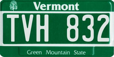 VT license plate TVH832