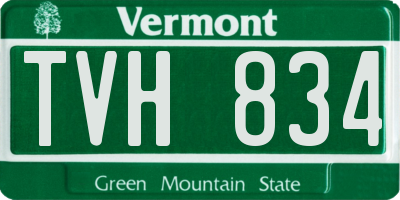 VT license plate TVH834