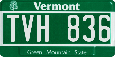 VT license plate TVH836