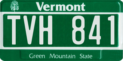 VT license plate TVH841