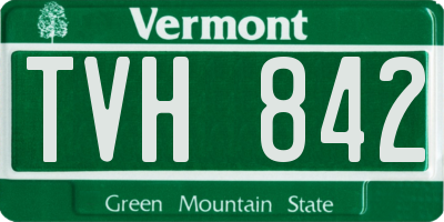 VT license plate TVH842