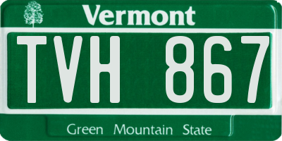 VT license plate TVH867