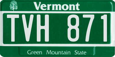 VT license plate TVH871