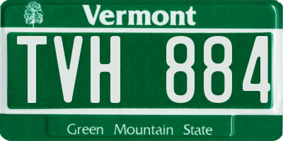 VT license plate TVH884