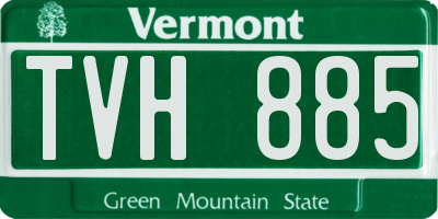 VT license plate TVH885