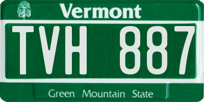 VT license plate TVH887