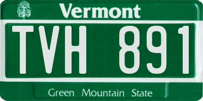 VT license plate TVH891