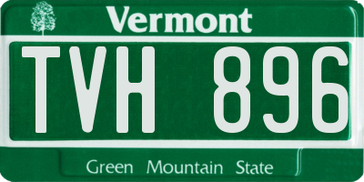 VT license plate TVH896