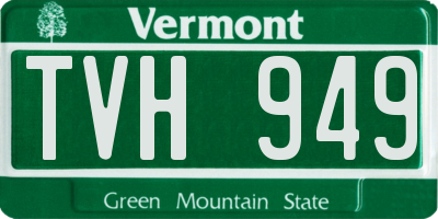VT license plate TVH949