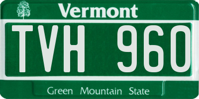 VT license plate TVH960