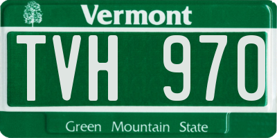 VT license plate TVH970
