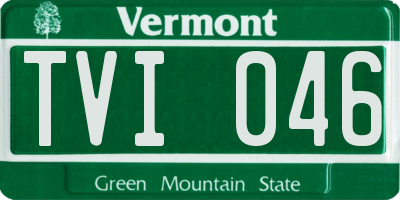 VT license plate TVI046
