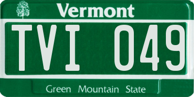 VT license plate TVI049