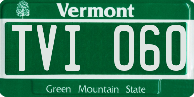 VT license plate TVI060
