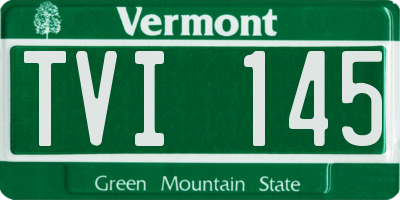 VT license plate TVI145