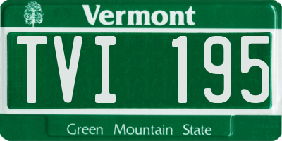 VT license plate TVI195