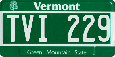 VT license plate TVI229