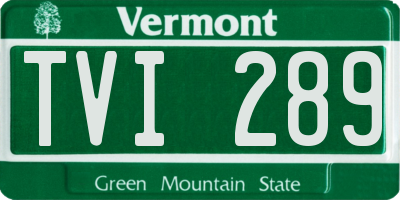 VT license plate TVI289