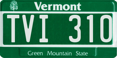 VT license plate TVI310