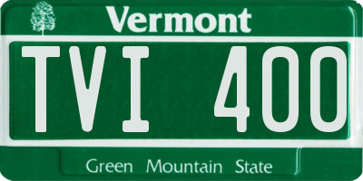 VT license plate TVI400