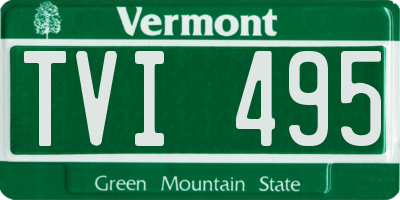 VT license plate TVI495