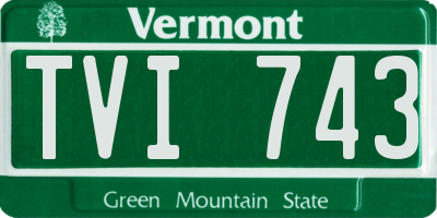 VT license plate TVI743