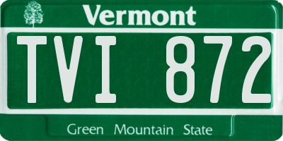 VT license plate TVI872
